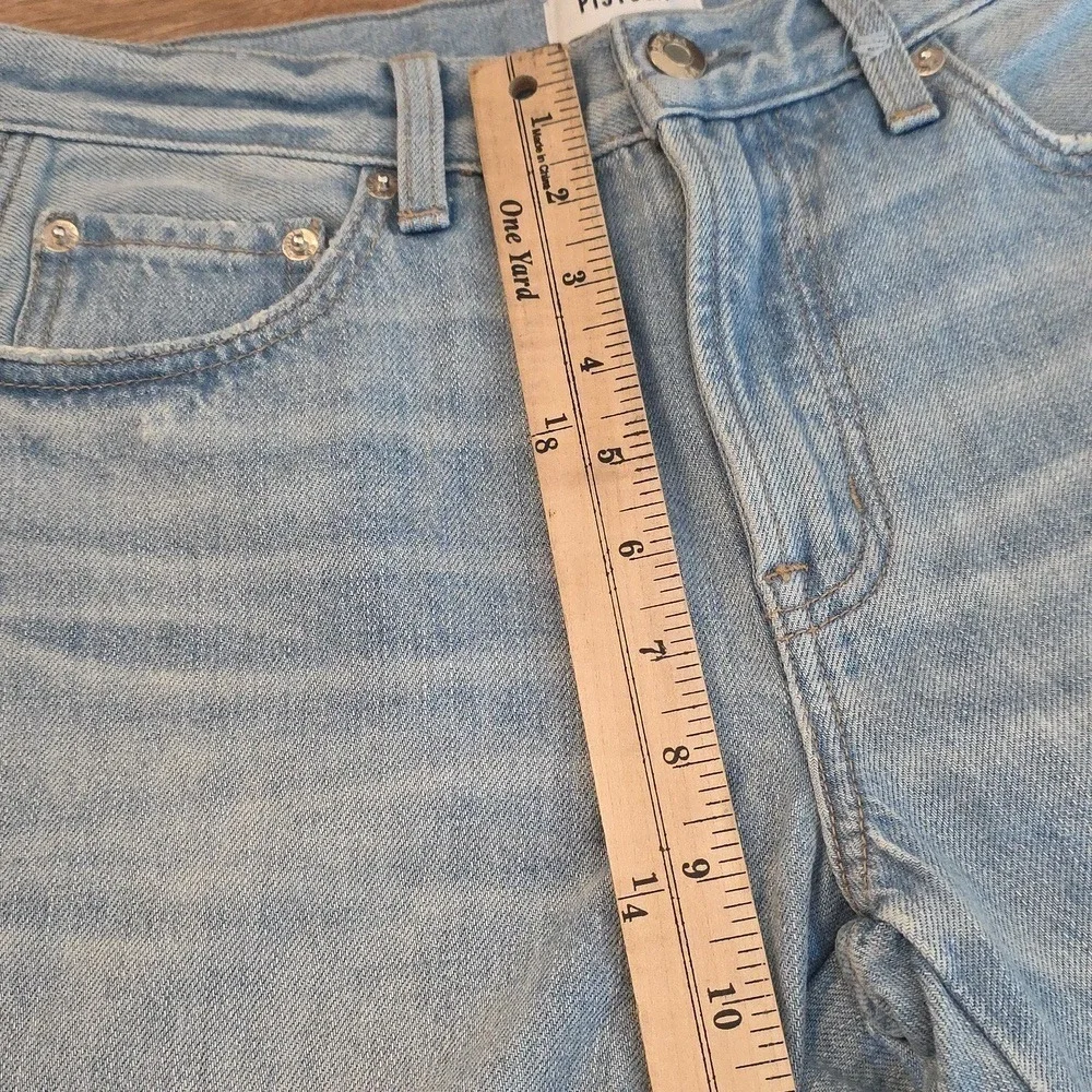 Pistola Forever Jeans Light Flared High Rise Light Wash Size 26 NWOT Raw Hem - Picture 12 of 16